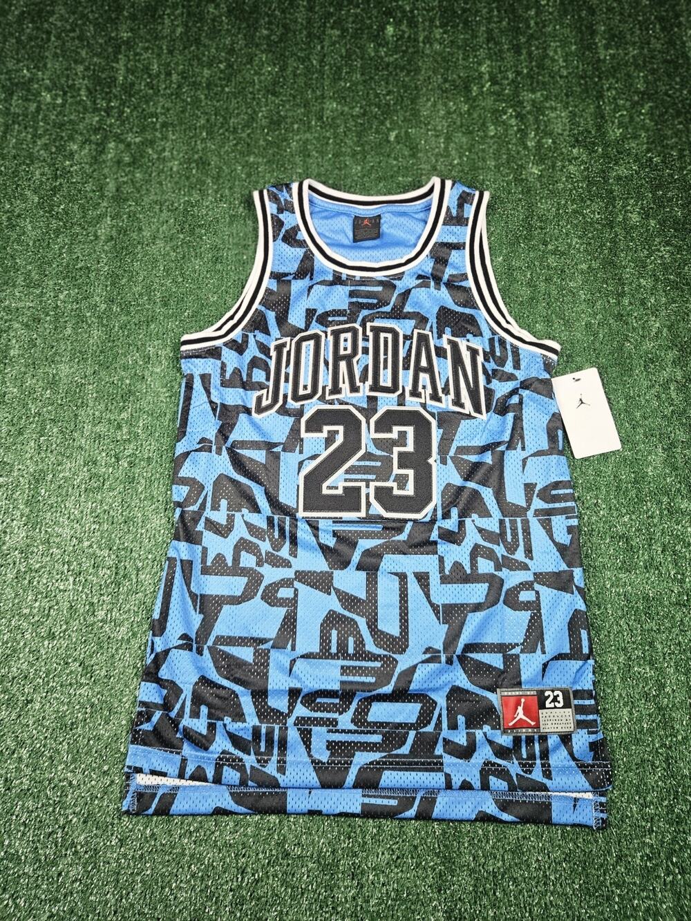 Nike Jordan23 Big Kids' Stitched Jersey (Legend Blue, 95C655-U25) Size Large